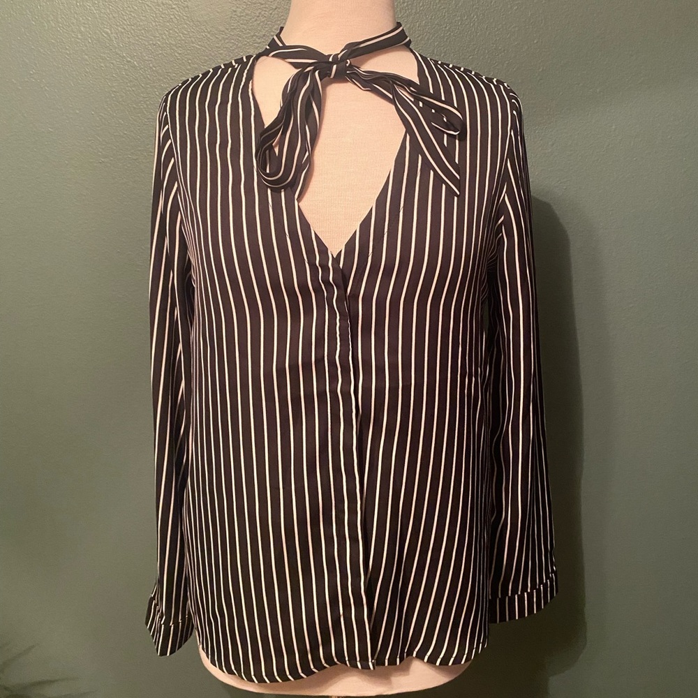 Black/White Stripped Blouse - NWT